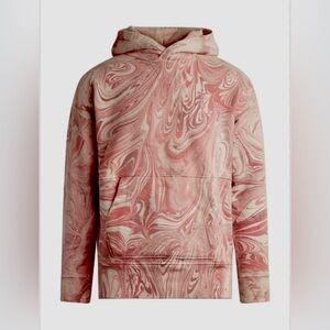 NWT Joe’s Men's Marble Tie-Dye French Terry Fleece Hoodie in Tea Rose